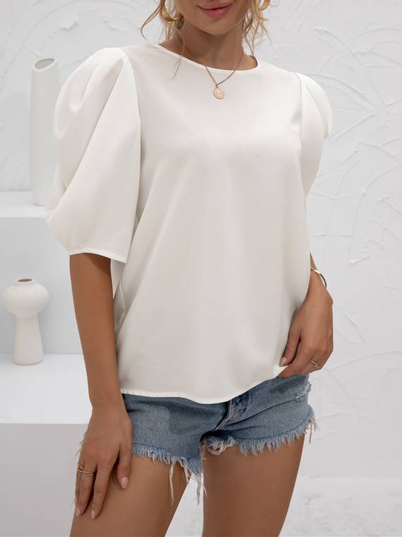 women-tops-Ruched-Pullover-Blouse-64