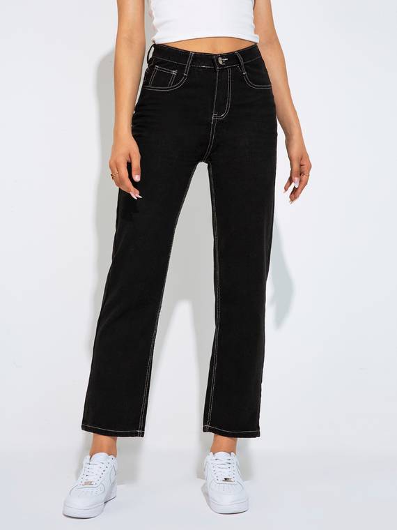 women-jeans
-Contrast-Stitch-Straight-Leg-Jeans-1082