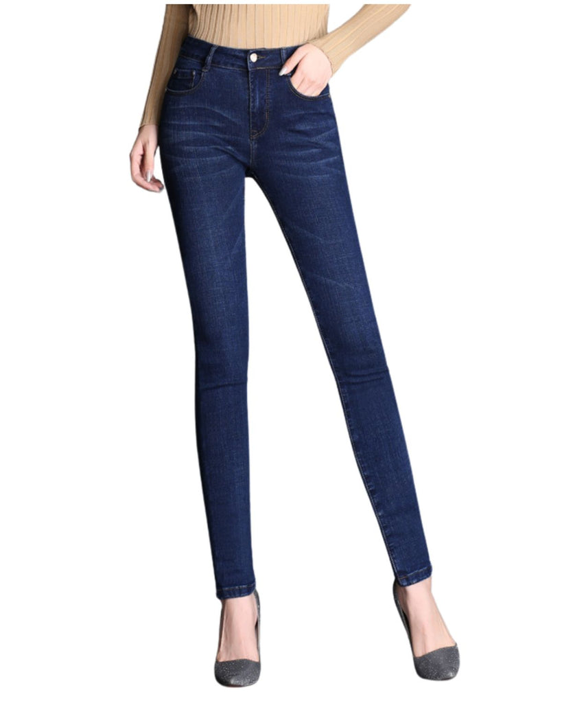 Cotton Pencil Casual Half-Assed Jeans