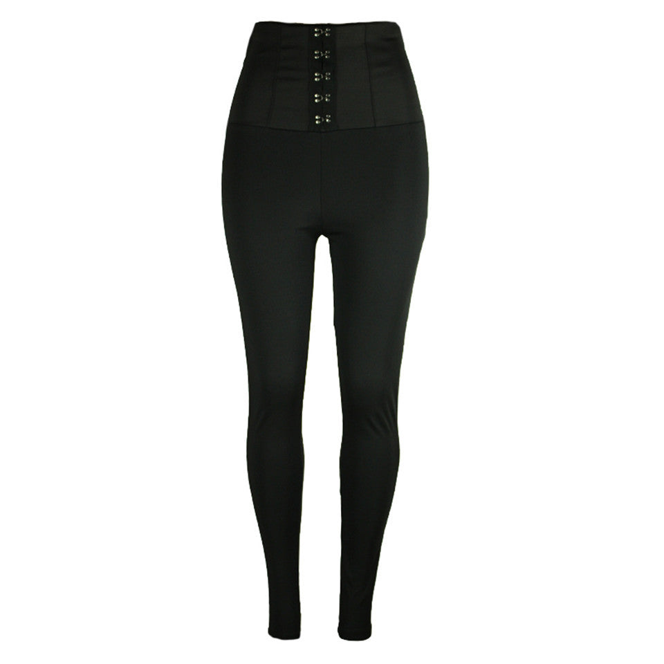 Polyester Solid Casual High Waist Leggings