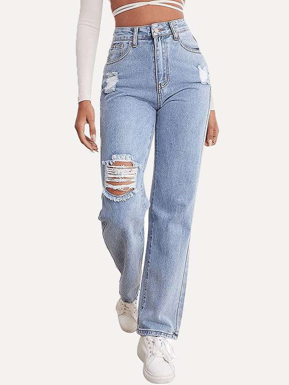 women-jeans
-Ripped-Straight-Leg-Jeans-1236