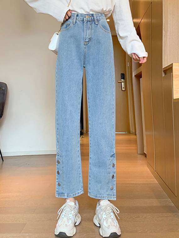 women-jeans
-Button-Straight-Leg-Jeans-965