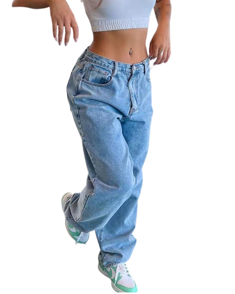 Cotton Straight Casual low waist Jeans