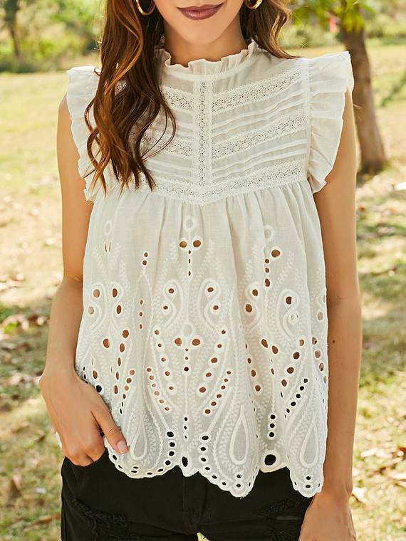 women-tops-Contrast-Lace-Pullover-Blouse-101