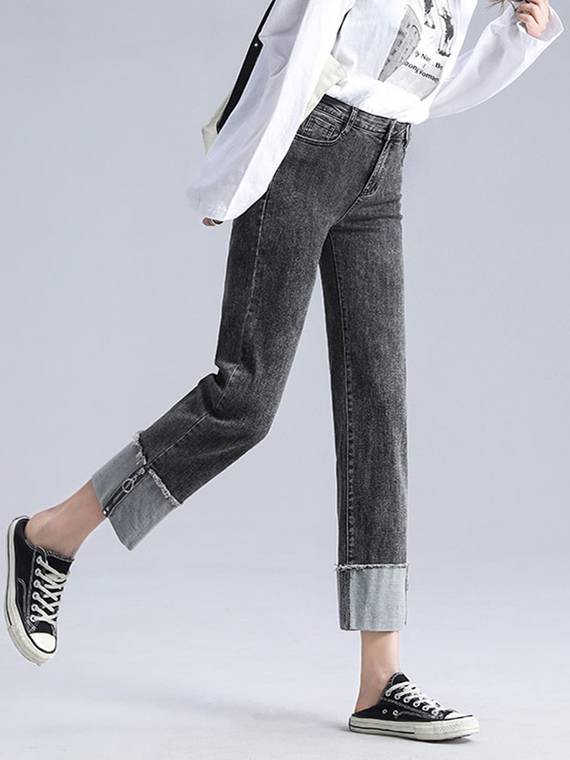 women-jeans
-Roll-Hem-Straight-Leg-Jeans-826