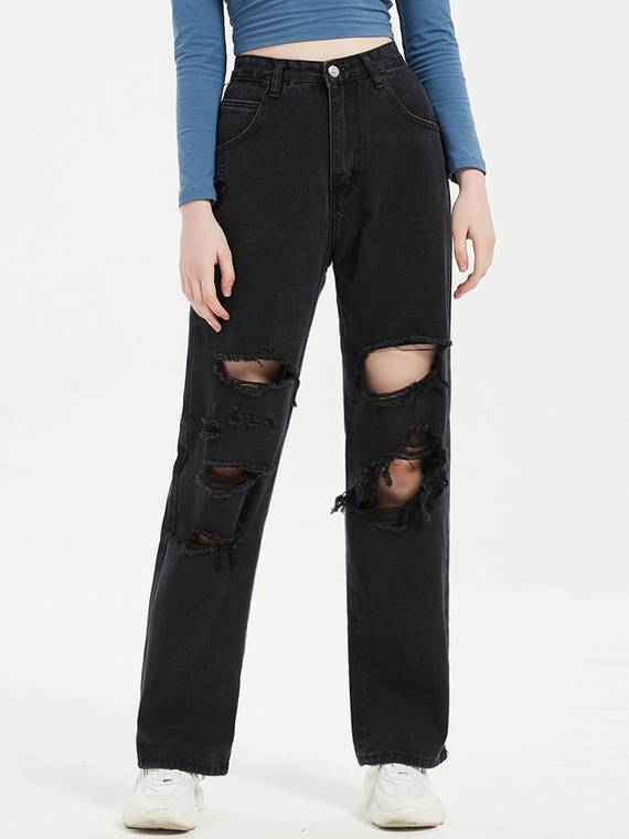 women-jeans
-Ripped-Straight-Leg-Jeans-1182
