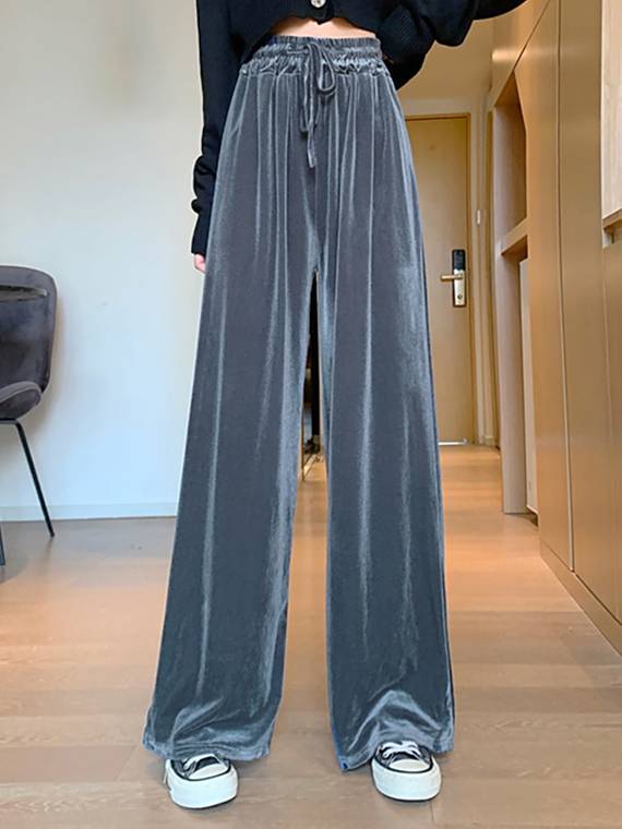 women-pants-Lace-Up-Wide-Leg-Pants-3085