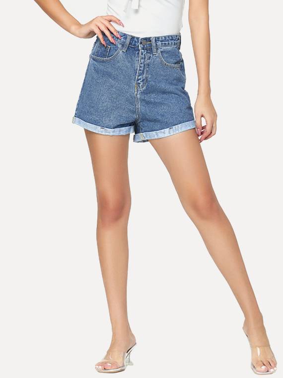 women-shorts-Pocket-Straight-Leg-Shorts-3419