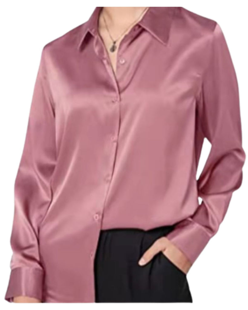 Polyester Long Sleeve Lapel Button Down Shirt