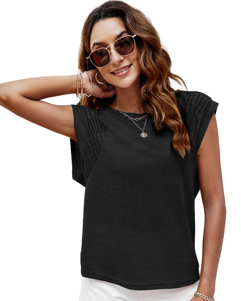 Polyester Round Neck Solid T Shirt