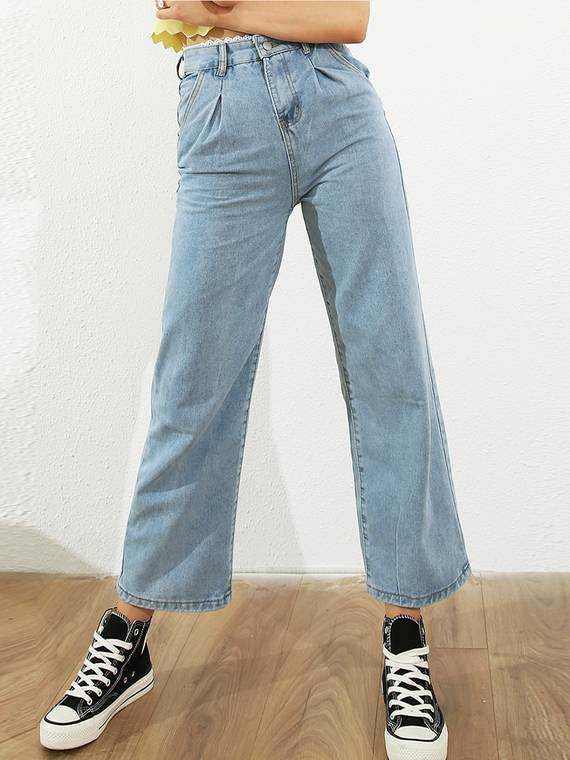 women-jeans
-Contrast-Lace-Straight-Leg-Jeans-943