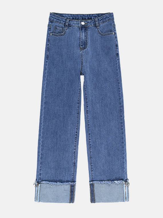 women-jeans
-Roll-Hem-Straight-Leg-Jeans-826
