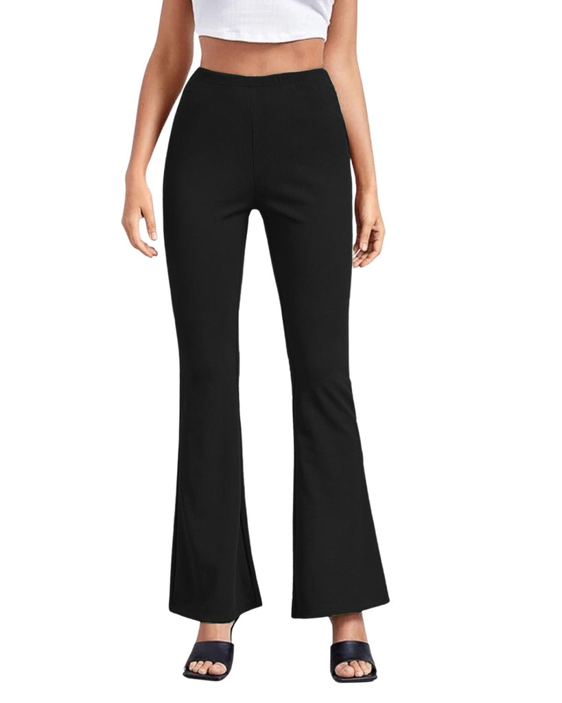 Polyester Solid Rattle Trouser Pant