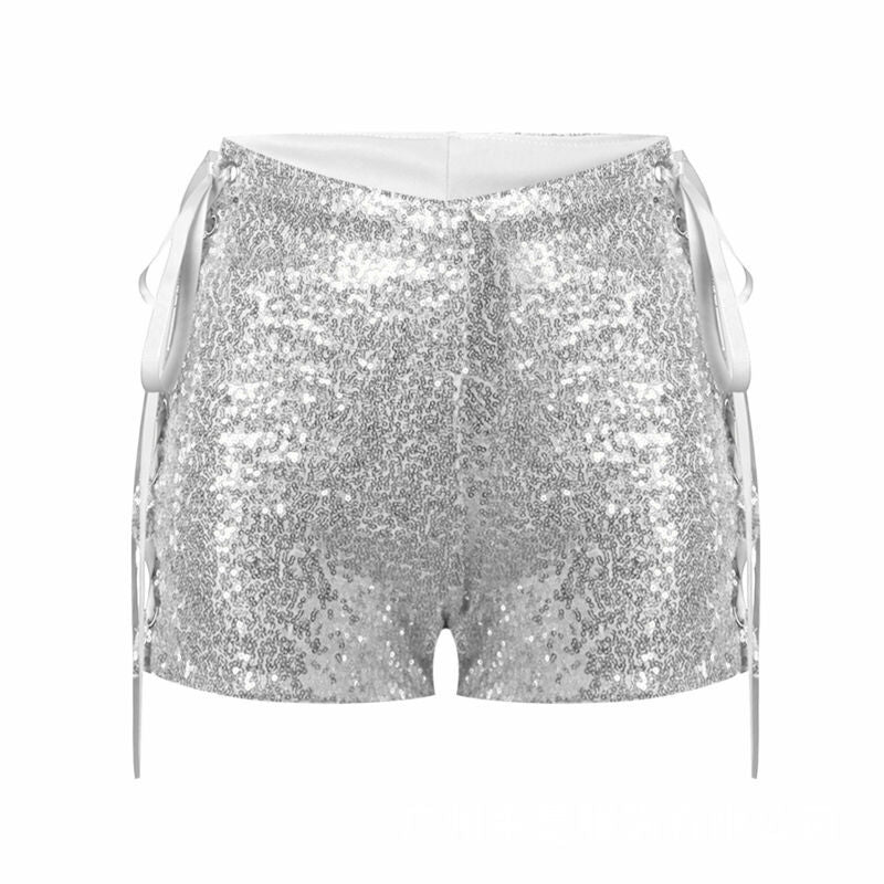 Sequin Shine Glitter Shorts Sequin Embellished Party Shorts