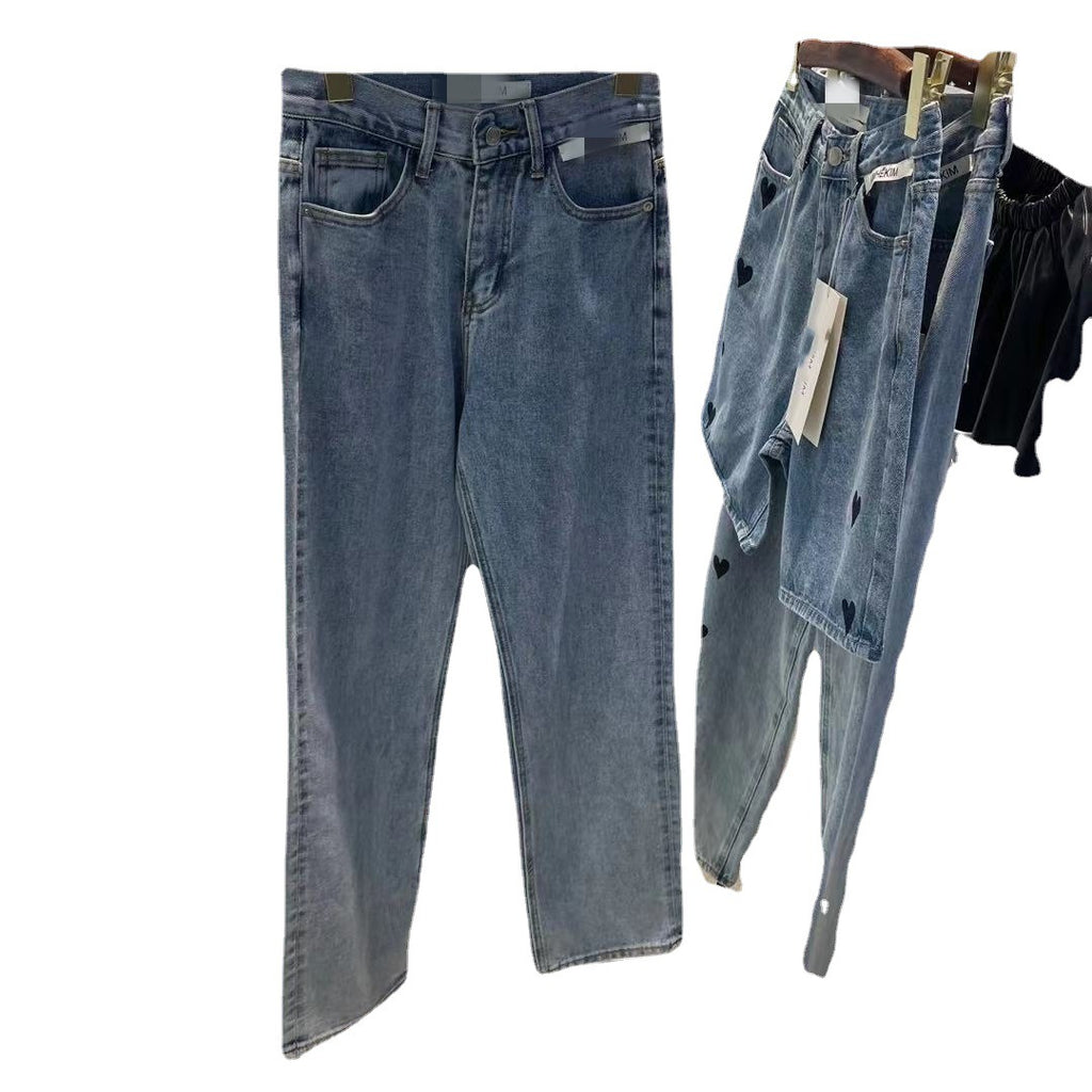 Cotton Casual High Waist Jeans