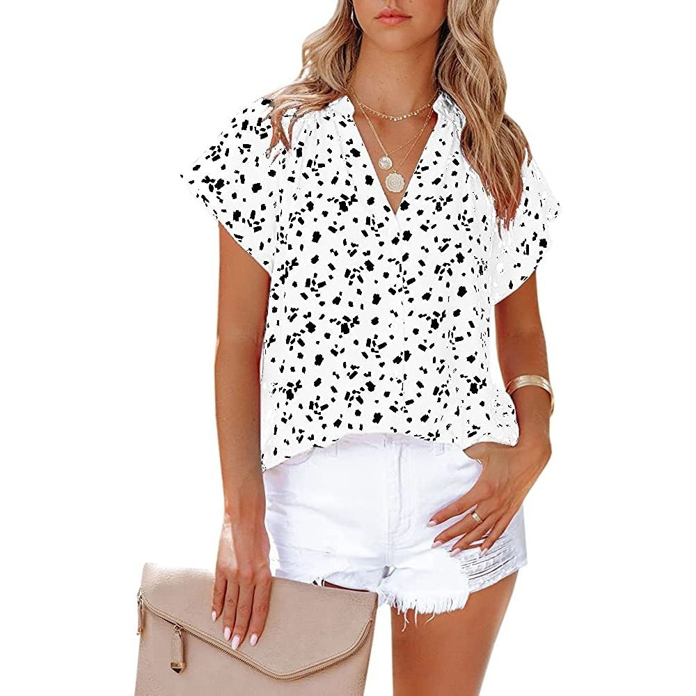 Polyester Printed Short Sleeve Tops