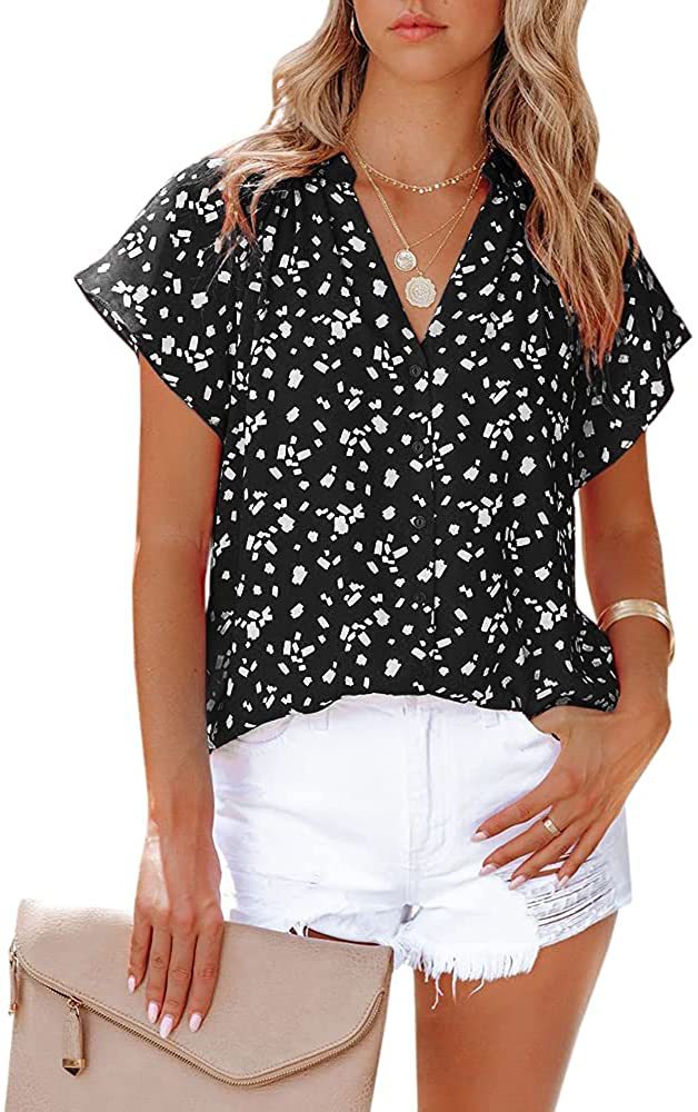 Polyester Printed Short Sleeve Tops