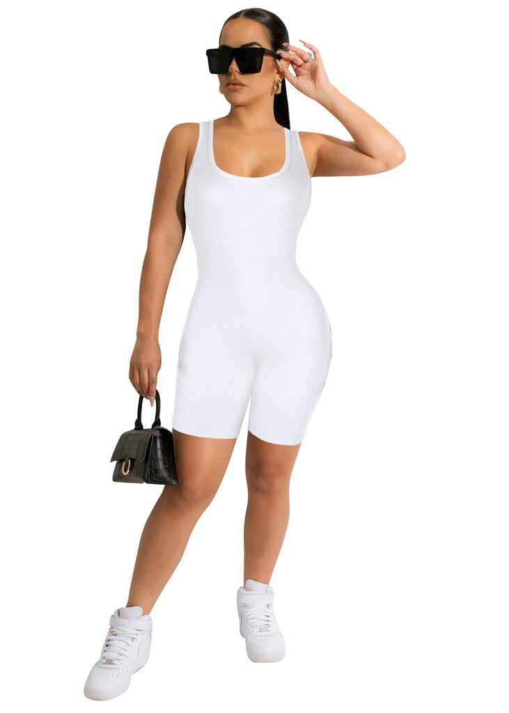 Polyester Sexy Sleeveless Bodycon Jumpsuit