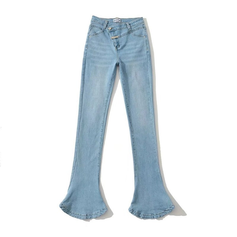 High Waist Cotton Jeans