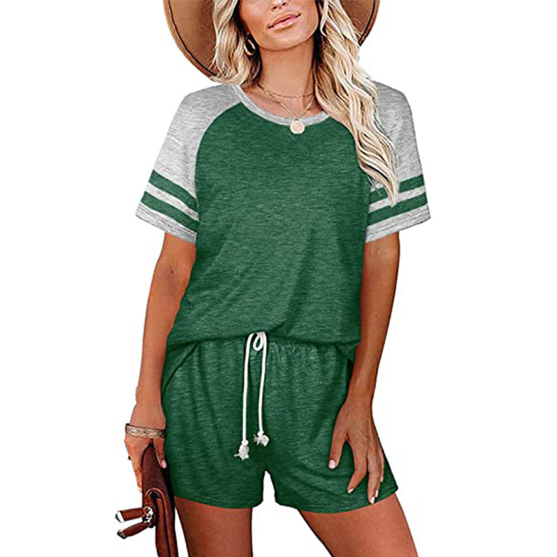 Cotton Blend Half Sleeve Round Neck T-shirt And Shorts