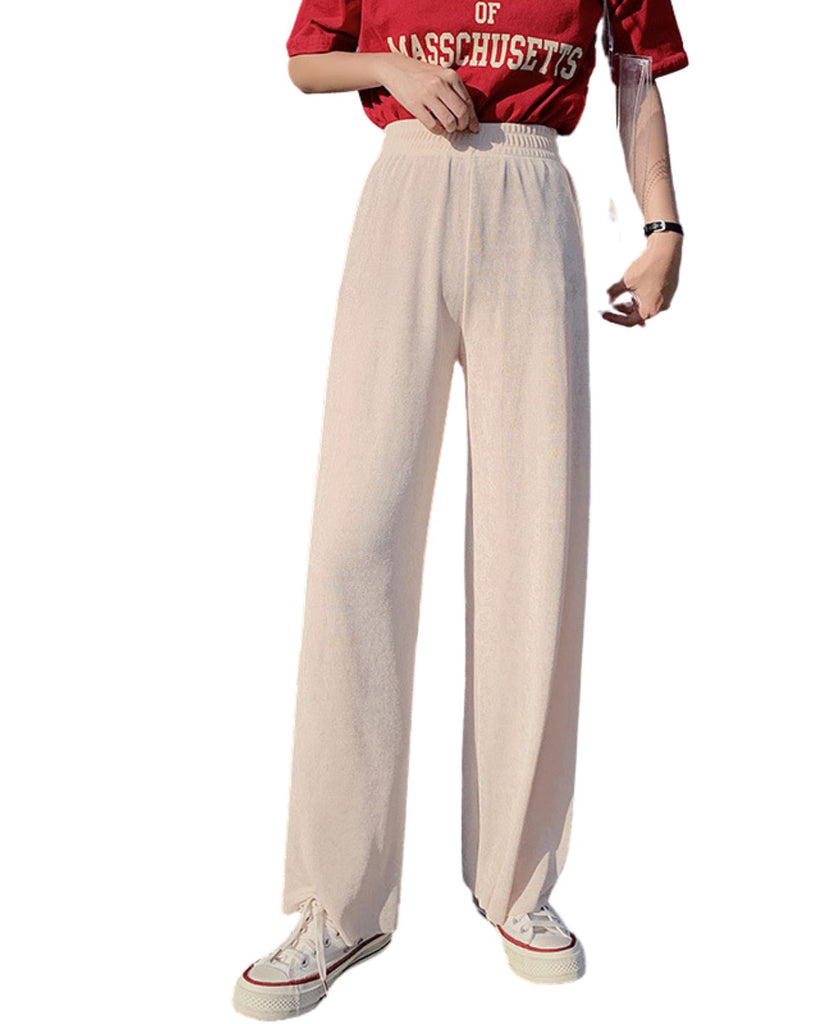 Polyester Half-Assed Solid Pants