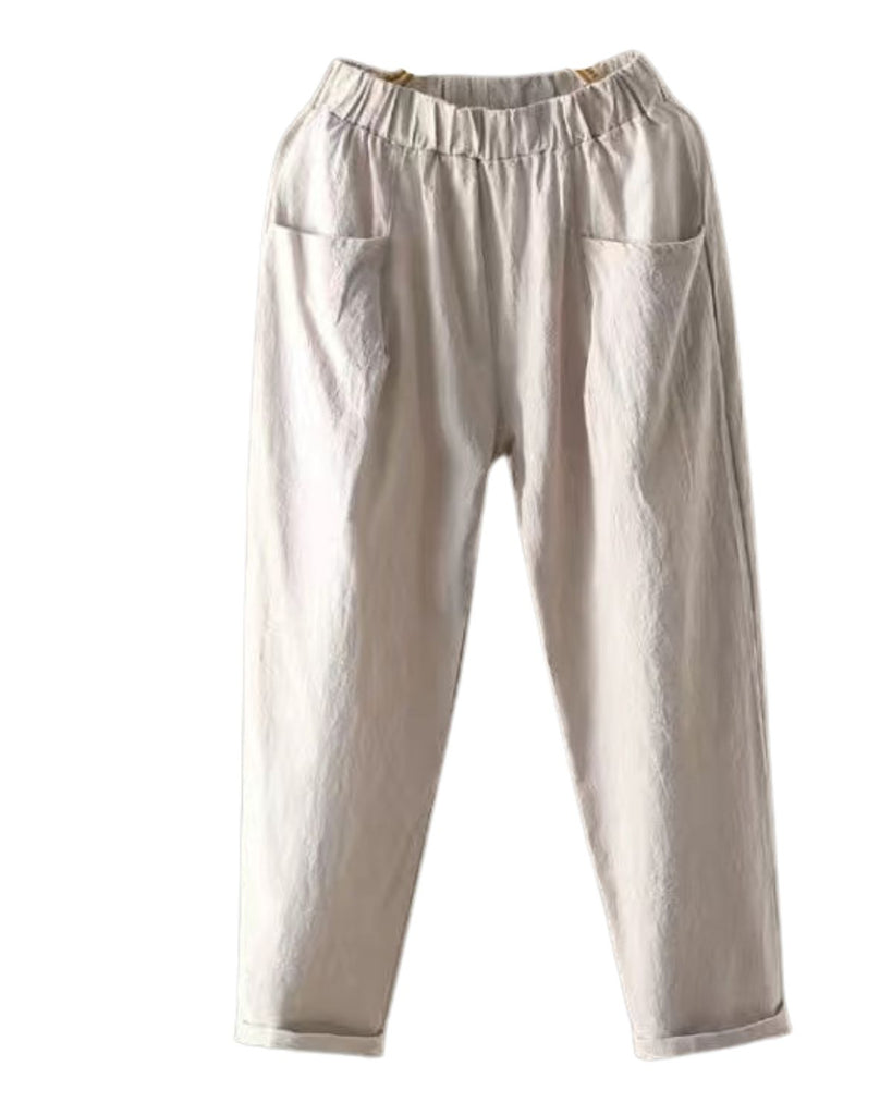Cotton High Waist Pants
