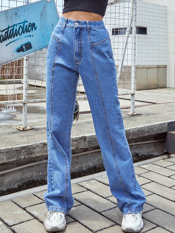women-jeans
-Patchwork-Straight-Leg-Jeans-924