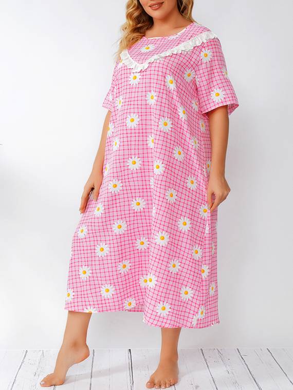 women-pajamas
-Plus-Size-Pleated-Sleep-Dress-3179