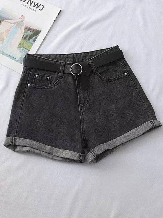 women-shorts-Pocket-Straight-Leg-Shorts-3455