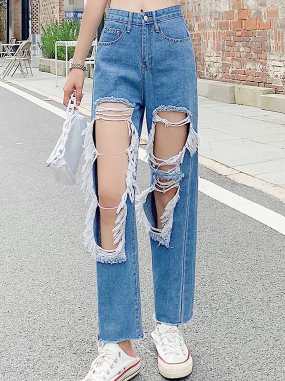 women-jeans
-Ripped-Straight-Leg-Jeans-987