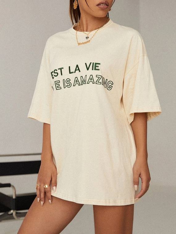 Embroidery Pullover T-Shirt