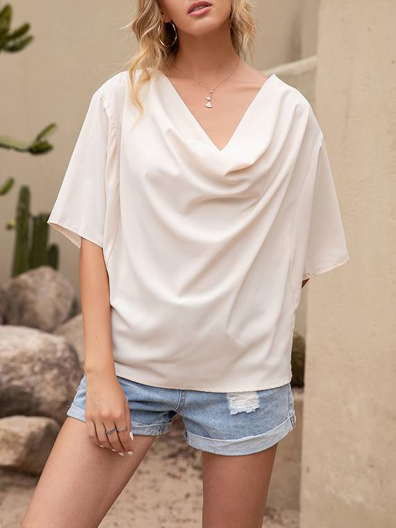 women-tops-Draped-Pullover-Blouse-63