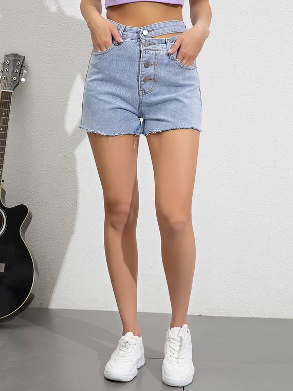women-shorts-Cut-Out-Wide-leg-Shorts-3462