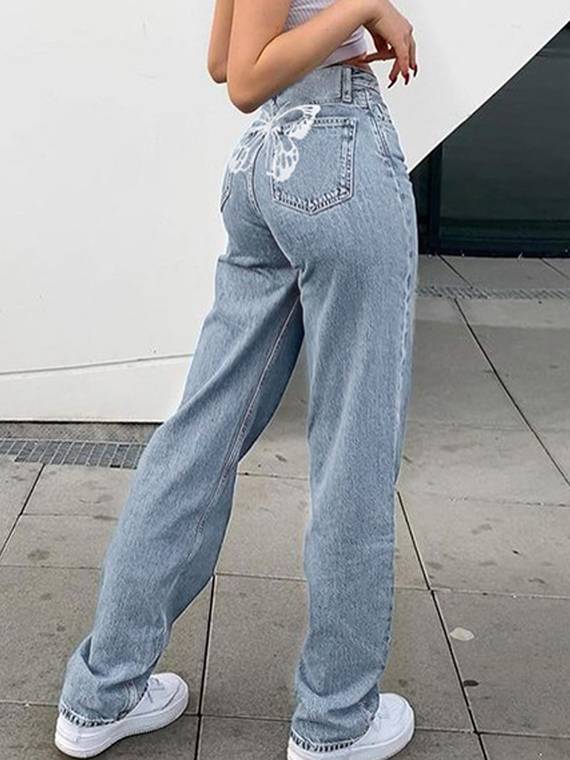 women-jeans
-Positioning-Printing-Straight-Leg-Jeans-803