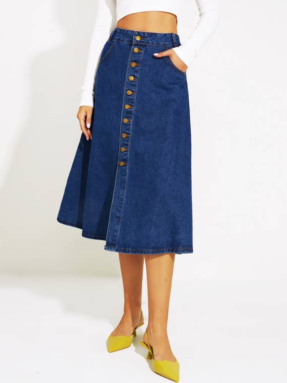women-skirts-Button-A-Line-Skirt-3897
