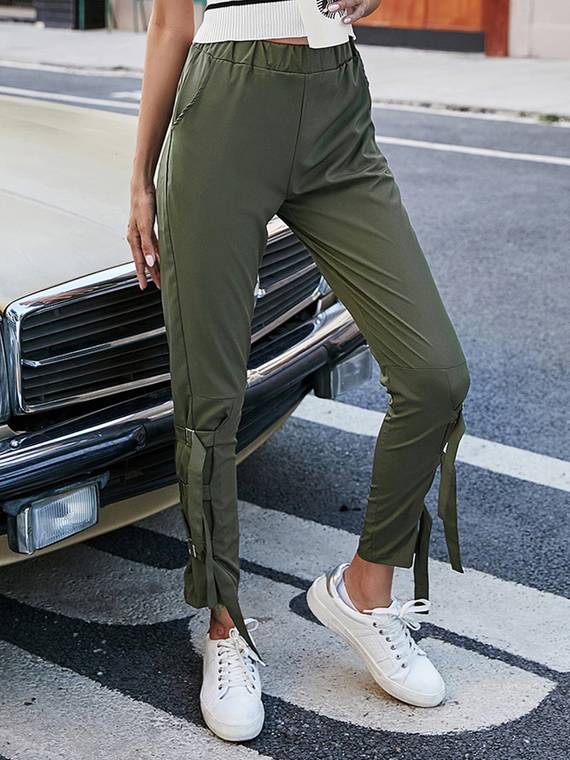 women-pants-Lace-Up-Tapered/Carrot-Pants-3055