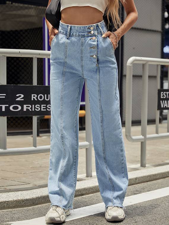 women-jeans
-Button-Straight-Leg-Jeans-921