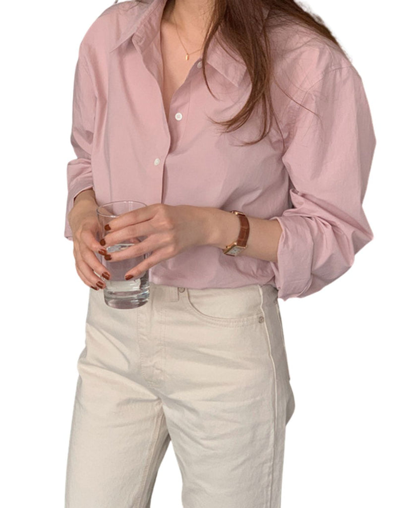 Cotton Polo Collar Regular Sleeves Shirt